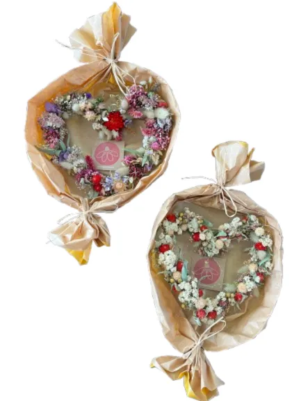 Herz aus Trockenblumen "Valentin"